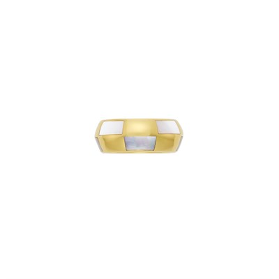 Lot 1007 - Mauboussin Paris Gold and Mother-of-Pearl Band Ring