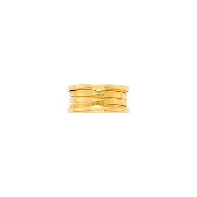 Lot 2010 - Bulgari Gold and Diamond  'B.Zero1' Band Ring
