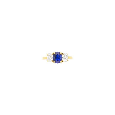 Lot 156 - Cartier Gold, Sapphire and Diamond Ring