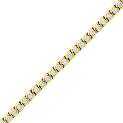 Lot 11 - Tiffany & Co. Gold and Diamond Bracelet