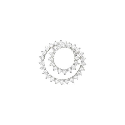 Lot 158 - Tiffany & Co., Angela Cummings Platinum and Diamond 'Swirl' Brooch