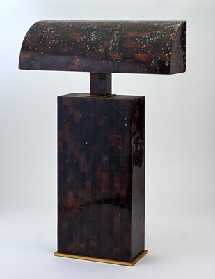 Lot 335 - Karl Springer Tesselated Penshell Lamp