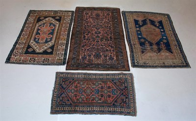 Lot 401 - Four Hamadan Rugs Northwest Persia, first...