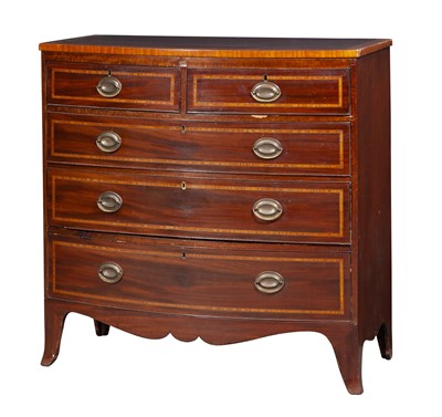 Lot 145 - George III Inlaid Mahogany Bowfront Chest