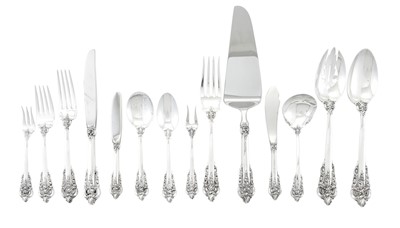 Lot 520 - Wallace Sterling Silver "Grand Baroque" Pattern Flatware Service