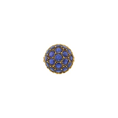Lot 154 - Buccellati Gold and Sapphire Dome Ring
