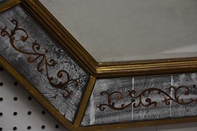 Lot 355 - Venetian Giltwood and Églomisé Border Glass Mirror