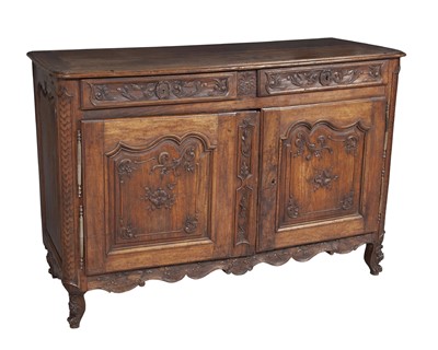 Lot 372 - Provincial Louis XV Carved Walnut Cabinet