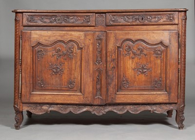 Lot 372 - Provincial Louis XV Carved Walnut Cabinet