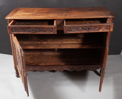 Lot 372 - Provincial Louis XV Carved Walnut Cabinet