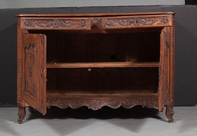 Lot 372 - Provincial Louis XV Carved Walnut Cabinet
