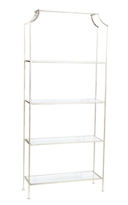 Lot 261 - Gilt-Metal and Glass Four-Tier Etagere