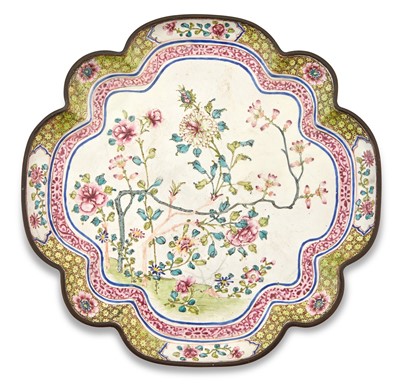 Lot 525 - A Chinese Canton Enamel Dish