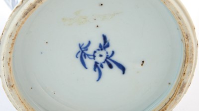 Lot 336 - A Chinese Blue and White Porcelain Baluster Vase and Cover
