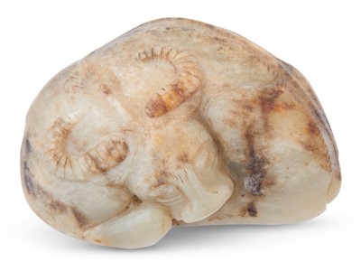 Lot 443 - A Chinese Carved Jade Buffalo