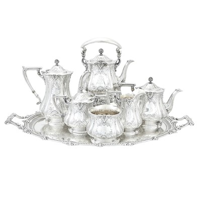 Lot 1171 - Durgin Sterling Silver Tea and Coffee Service