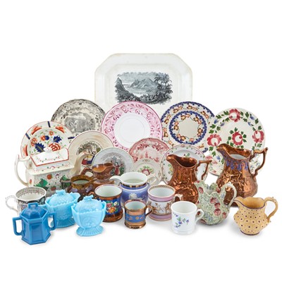 Lot 144 - Group Assorted Ceramic and Glass Table Articles