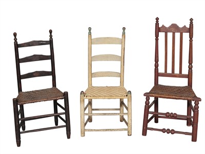 Lot 288 - Three Painted Side Chairs