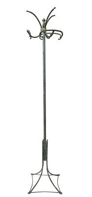 Lot 151 - Patinated Wrought Iron Coat Rack