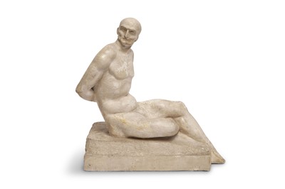 Lot 157 - Plaster Figure of a Seated Man