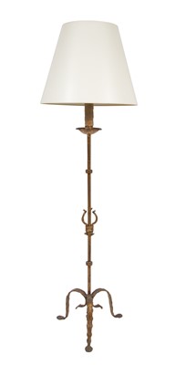 Lot 122 - Gilt Decorated Wrought Iron Floor Lamp