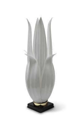 Lot 94 - Rougier-Style Resin and Chromed Metal "Tulip" Table Lamp