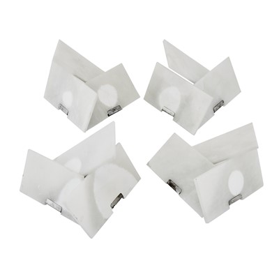 Lot 159 - Set of Four Pierre Chareau Style Alabaster Wall Sconces
