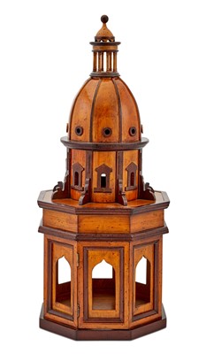 Lot 252 - Stained Wood Architectural Model