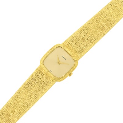 Lot 130 - Piaget Gold Wristwatch, Retailed by Van Cleef & Arpels