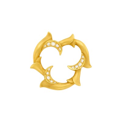 Lot 1007 - Angela Cummings Gold and Diamond Brooch