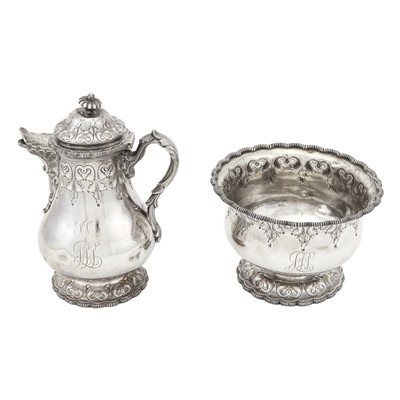 Lot 596 - Tiffany & Co. Sterling Silver Cream and Sugar Set