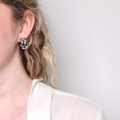 Lot 1038 - Chopard Pair of White Gold Hoop Earclips