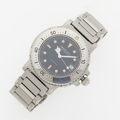 Lot 1238 - Tiffany & Co. Stainless Steel Chronometer Wristwatch
