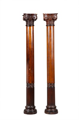 Lot 186 - Pair of Neoclassical Style Mahogany Columns