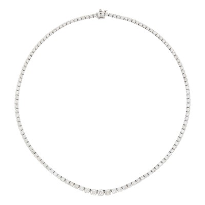 Lot 1068 - Platinum and Diamond Necklace
