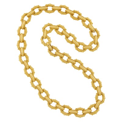 Lot 1156 - Spritzer & Furhman Gold Link Necklace/Bracelet Combination