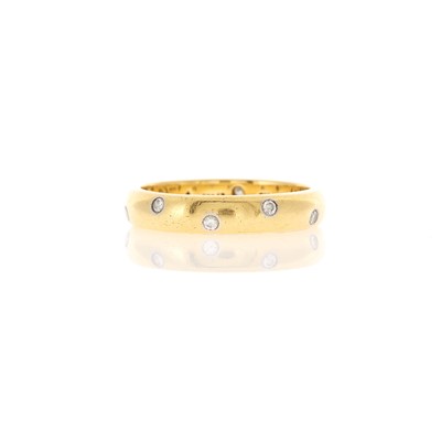 Lot 2006 - Tiffany & Co. Gold, Platinum and Diamond 'Etoile' Band Ring