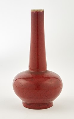 Lot 341 - A Chinese Oxblood Glazed Porcelain Bottle Vase