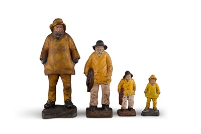 Lot 1055 - Four Painted Cast Iron "Old Salt" Door Stops