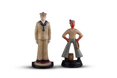 Lot 1054 - Two Cast Iron Sailor Door Stops