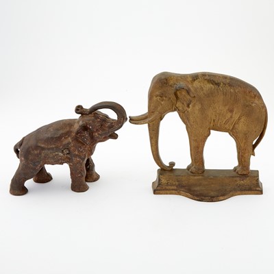 Lot 168 - Two Cast Iron Elephant Door Stops