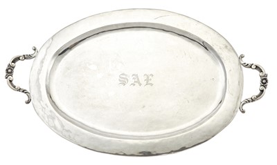 Lot 210 - Mexican Sterling Silver Two-Handled Tray