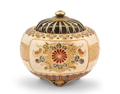 Lot 180 - A Japanese Satsuma Earthenware Koro