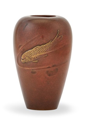 Lot 594 - A Japanese Patinated Bronze Vase