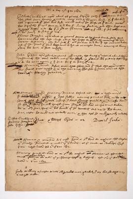 Lot 27 - Autograph document signed by Daniel Gookin