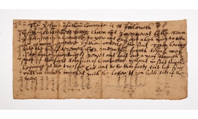 Lot 35 - Laying out the road from Cohasset to Hingham in 1685