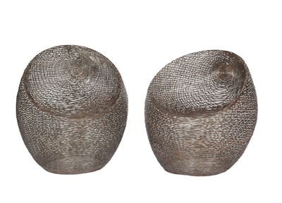 Lot 214 - Pair of Ann Pamintuan Metal Wire "Cocoon" Lounge Chairs