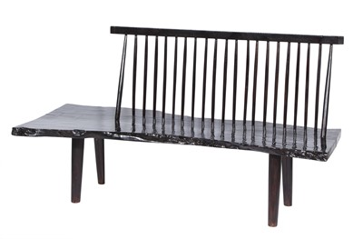 Lot 178 - Craftsman Style Dark Stained Wood Bench