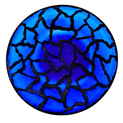 Lot 142 - Monica Guggisberg and Philip Baldwin "Black and Blue Giraffe" Glass Vessel