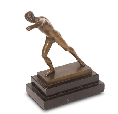 Lot 173 - Bronze Figure of a Nude Male Athlete